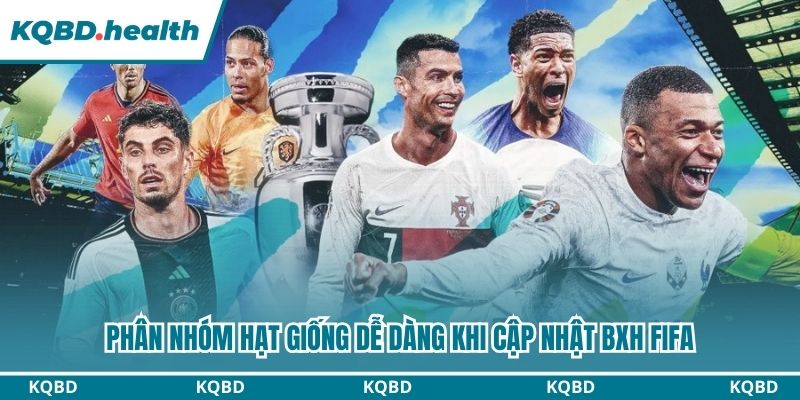Phân nhóm hạt giống dễ dàng khi cập nhật BXH Fifa